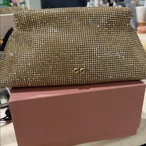 Cult Gaia gold crystal clutch
